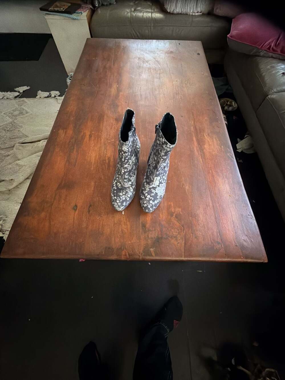 Target Floral Print Ankle Boots Size 8